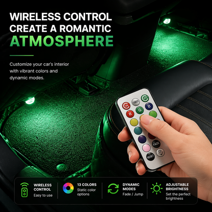 Wireless LED Car Interior Lights – Remote Control Ambient Lighting
