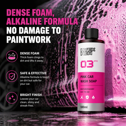 Pink Foam Car Wash Soap – Thick Foam, Scratch-Free Shine