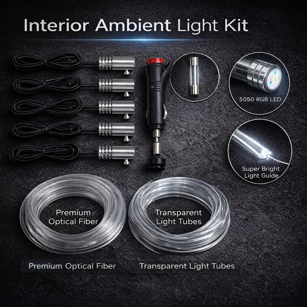 RGB Car Interior LED Light Kit – App Controlled Ambient Lighting