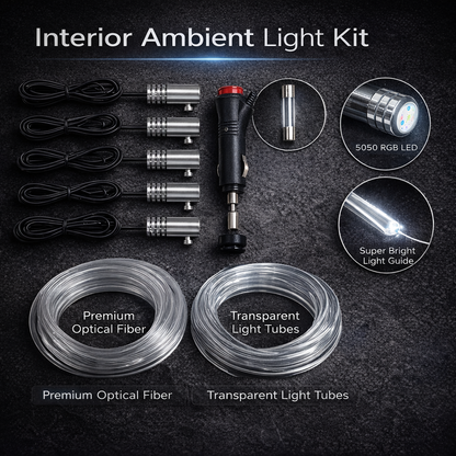 RGB Car Interior LED Light Kit – App Controlled Ambient Lighting