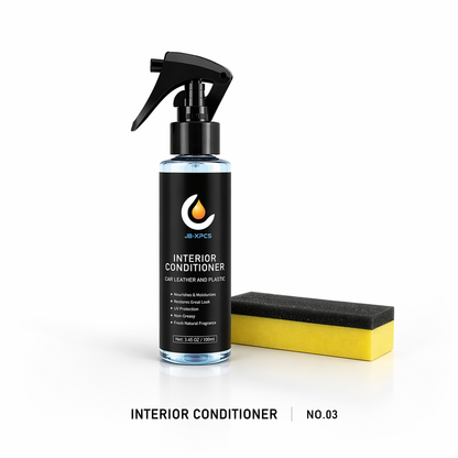 Interior Plastic & Leather Restorer – Clean, Shine & Protect
