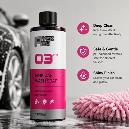 Pink Foam Car Wash Soap – Thick Foam, Scratch-Free Shine