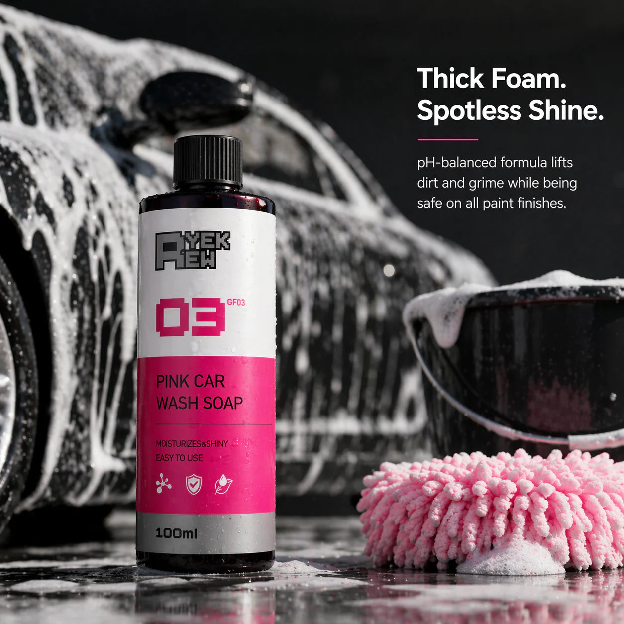 Car Exterior Cleaning Kit – Foam Wash & Shine Bundle